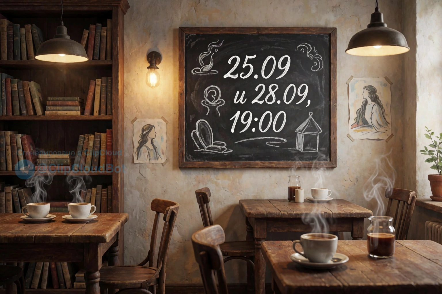 Арт-кафе Книги и кофе: 25.09 и 28.09, 19:00