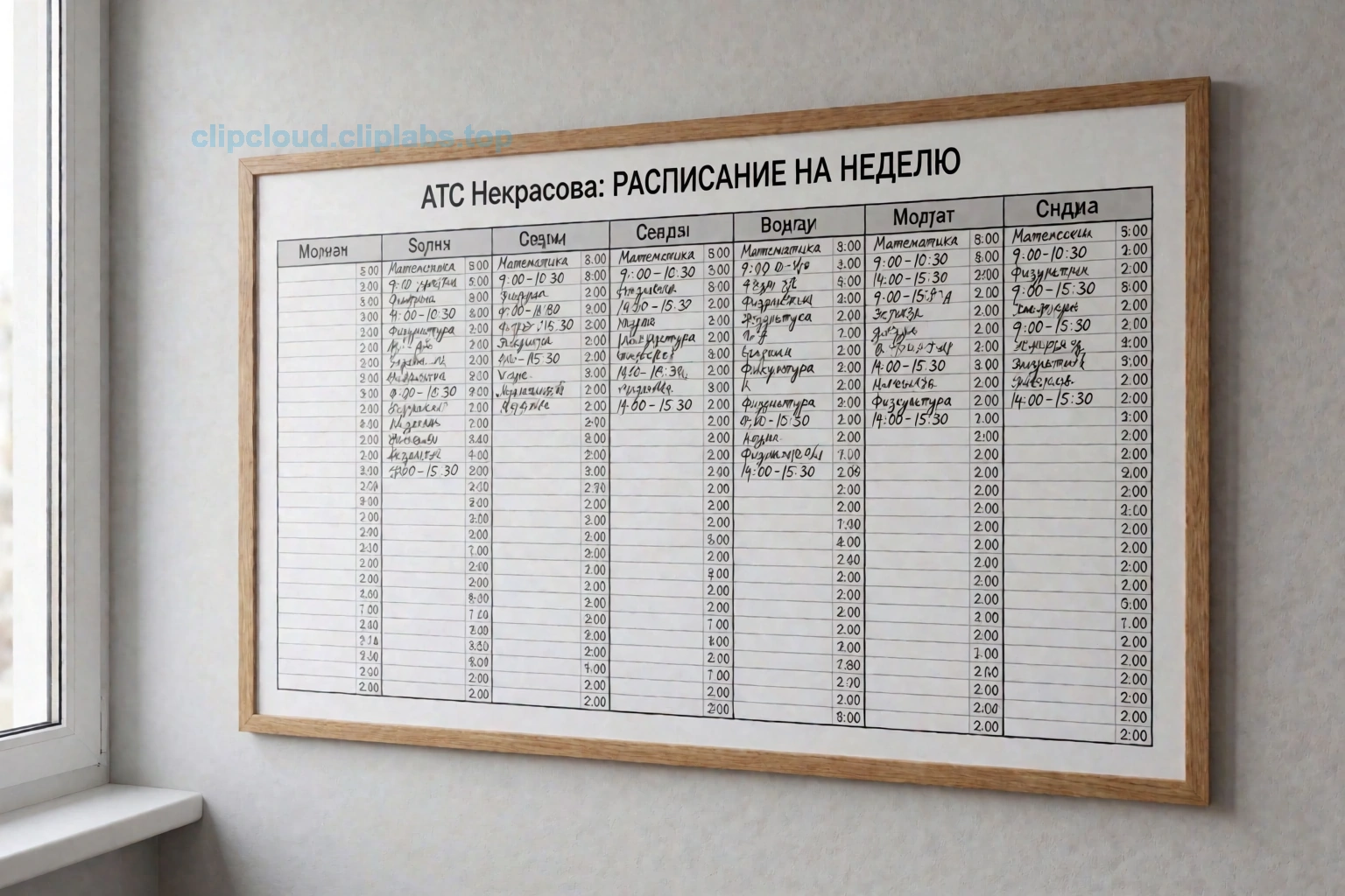 ATC Некрасова: РАСПИСАНИЕ НА НЕДЕЛЮ
