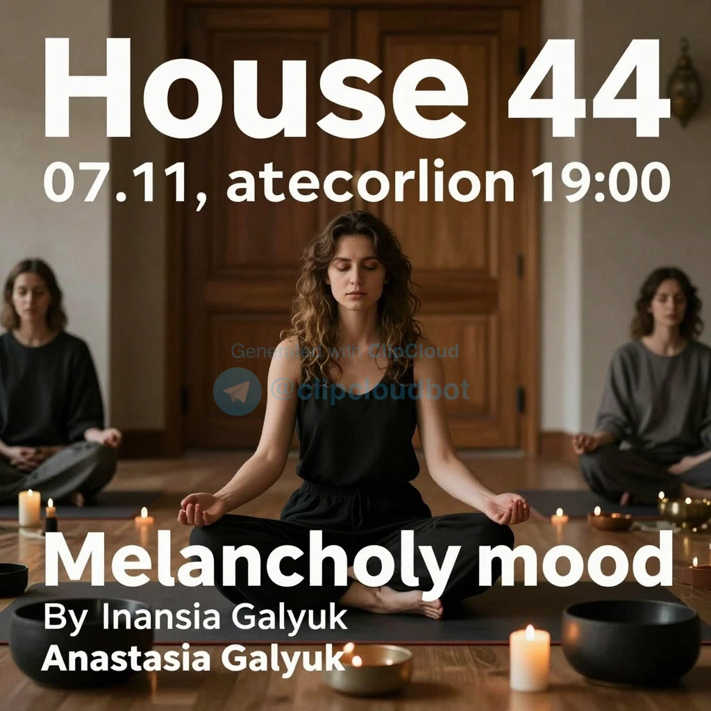 Дом 44: 07.11 в 19:00 концерт-медитация “Melancholy mood” от Анастасии Галюк